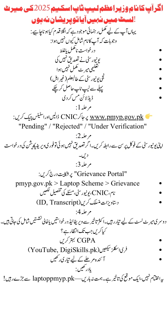 What to Do If Your Name Is Not in the PM Laptop Scheme Merit List 2025