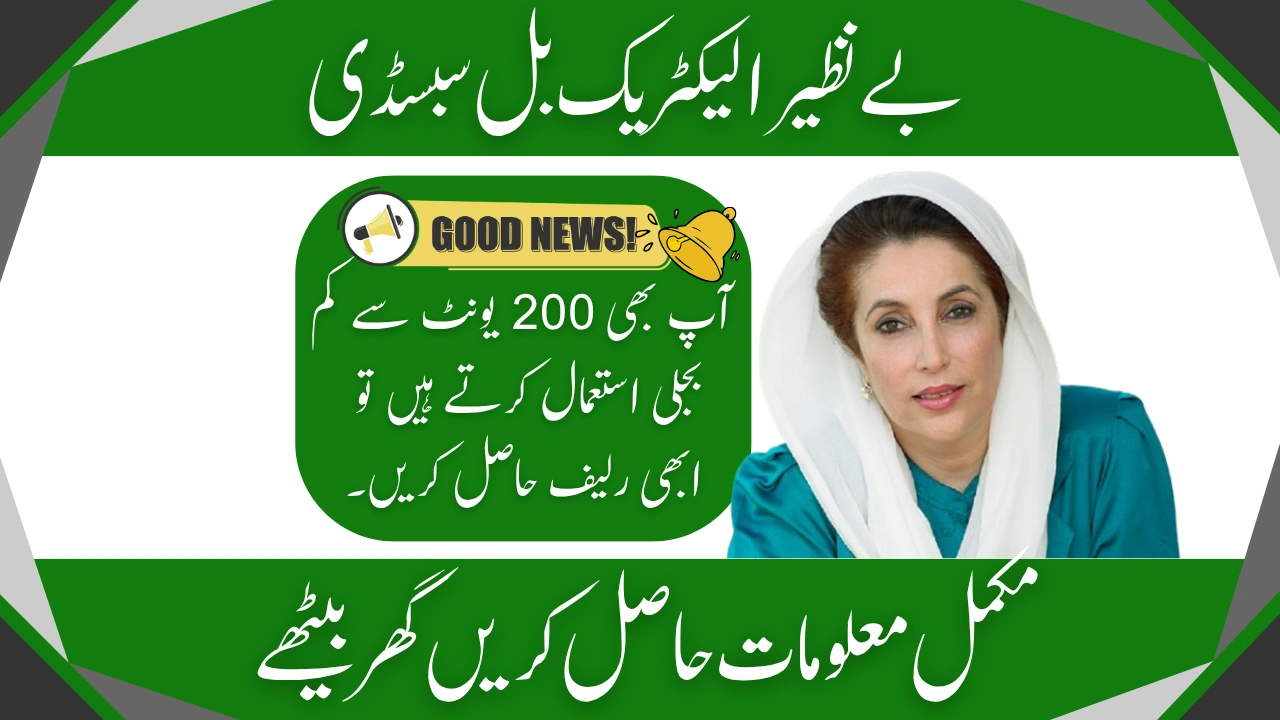BISP Electricity Relief 2025 Now Available for Low Usage Families